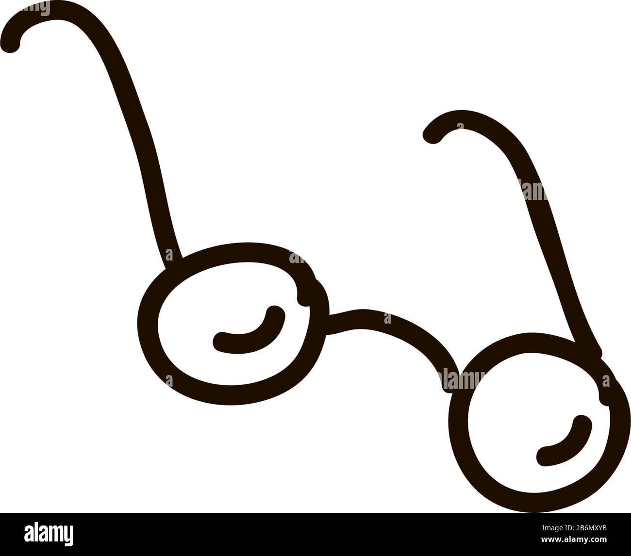 icona degli occhiali. Icona elemento della scienza per il concetto mobile e le applicazioni web. L'icona degli occhiali a linee sottili può essere utilizzata per il web e il mobile su sfondo bianco Illustrazione Vettoriale