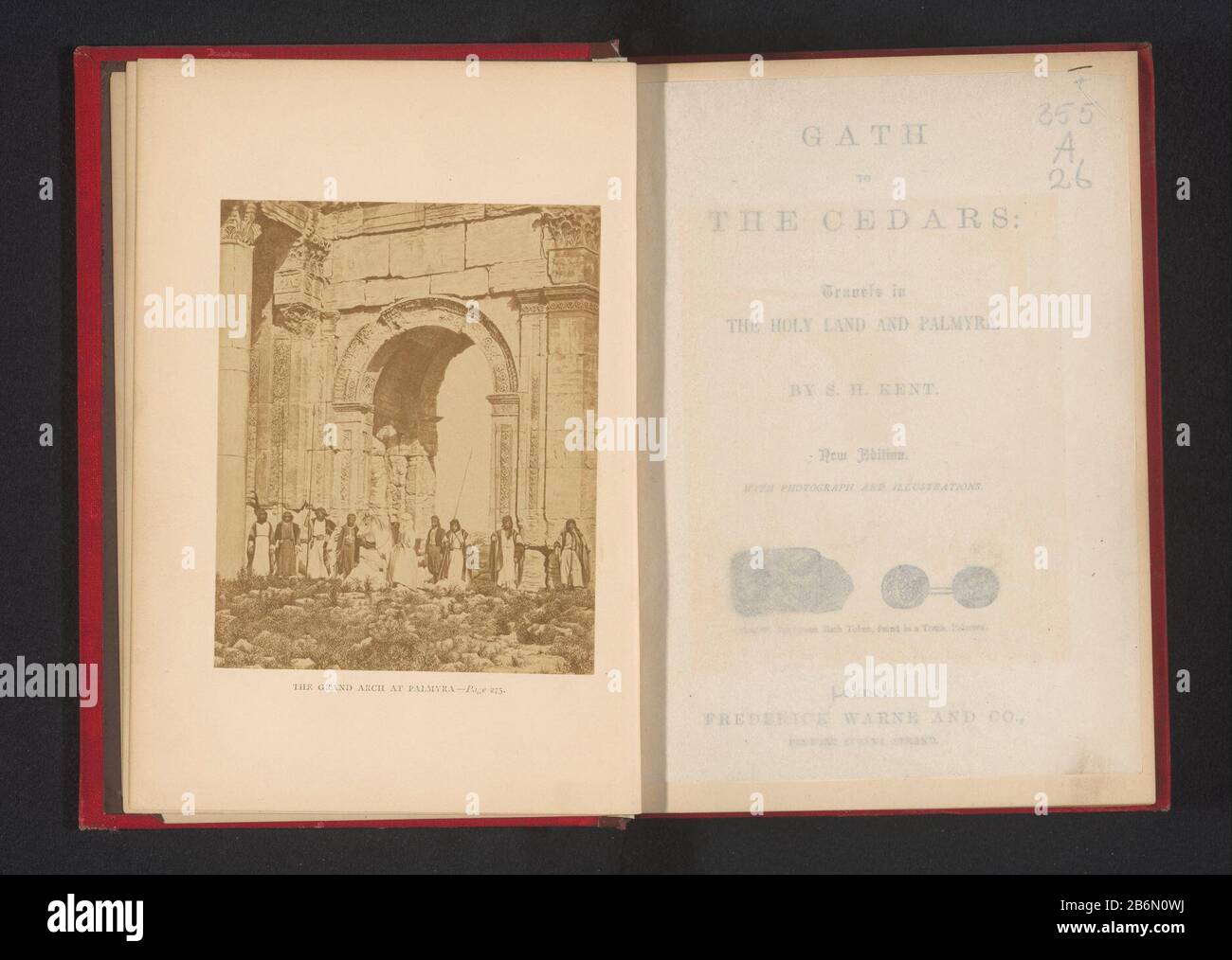 Riproduzione fotografica di un dipinto, raffigurante un gruppo di beduini per l'Arco di Trionfo PalmyraIl grande arco di Palmyra (oggetto del titolo) Tipo Di Proprietà: Pagina di riproduzione fotografica numero articolo: RP-F 2001-7-374-1 Produttore : fotografo : anonimo a dipingere da: Anonimo data: CA. 1873 - ca. 1878 Materiale: Carta Tecnica: Albume dimensioni di stampa: Foto: H 118 mm × W 95 mmToelichtingFoto su facciata. Oggetto: Personaggi storici trionfali arcanimo Raffigurati in un gruppo, in un gruppo-ritratto dove: Arco trionfale Palmyra Foto Stock