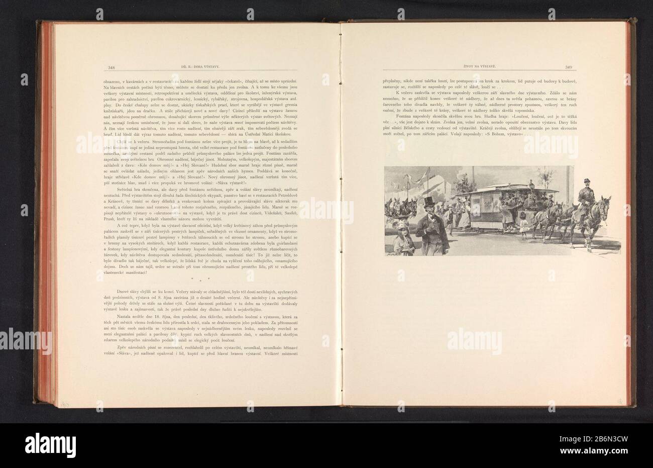 Fotoreproductie van een tekening, voorstellende een paardentram op straat Riproduzione di un disegno, raffigurante un cavallo disegnato sulla strada tipo di oggetto: Foto-meccanica stampa riproduzione pagina numero Oggetto: RP-F-2001-7-749A-181 fabbricante : fotografo: Anoniemclichémaker: Carl Bellmann in disegno: Anonymous location manufacture: Praga Datato: 1891 - o 1893 Materiale: Tecnica della carta: Autotipia dimensioni: Stampa: H 90 mm × W 235 mmToelichtingPra 349. Oggetto: Street diligence, omnibus, Horse-tram Foto Stock