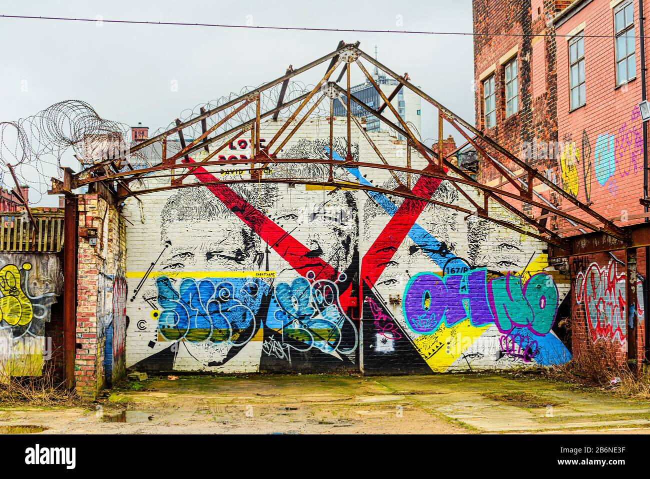 Wall Art, Northern Quarter, Manchester Foto Stock