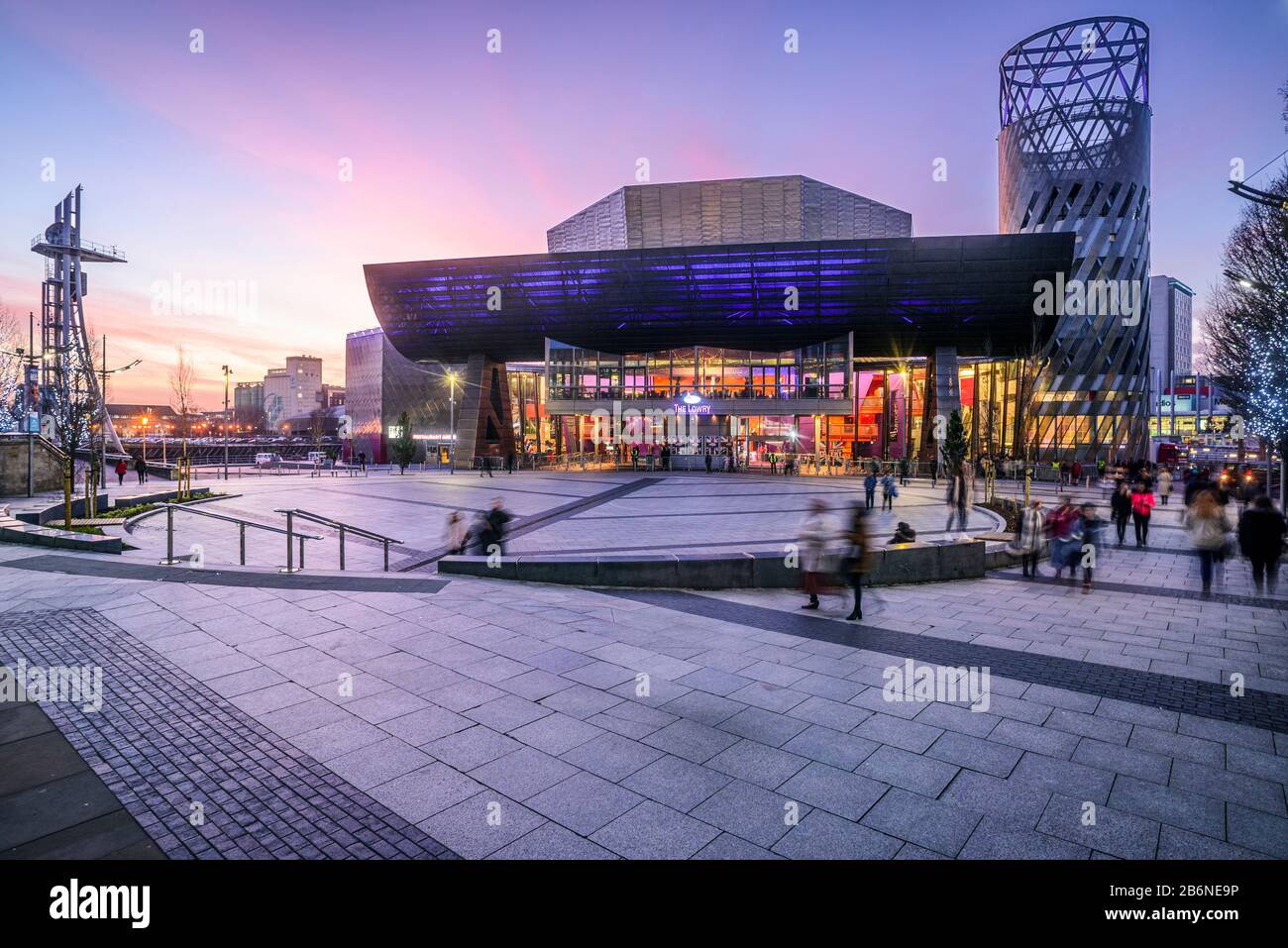 Lowry Plaza E Lowry, Salford Quays, Greater Manchester Foto Stock
