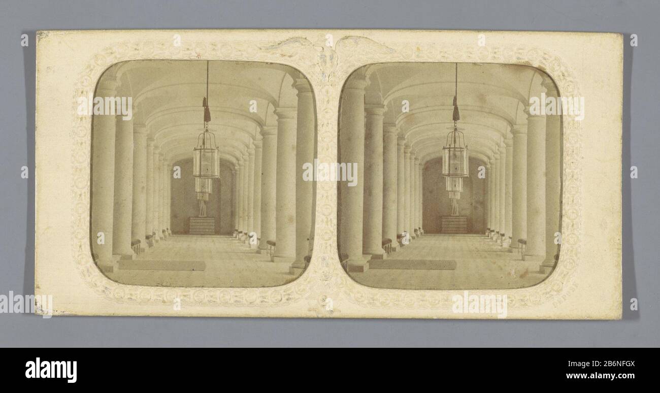 Galleria nel castello di Compiegne, Francia Palais de Compiegne, Vestibolo (oggetto titolo) Tipo Di Proprietà: Foto stereo (tessuto) numero articolo: RP-F F09391 Iscrizioni / marchi: Iscrizione, recto in basso a destra, in rilievo 'posa' , Non lo stesso di un legale Foto Stock