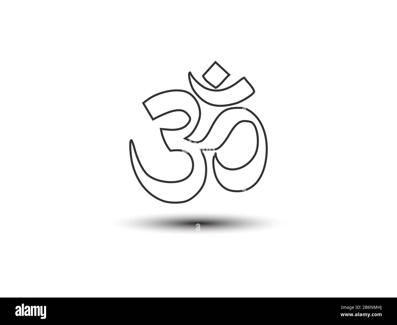 Simbolo Aum. Illustrazione vettoriale, design piatto. Illustrazione Vettoriale