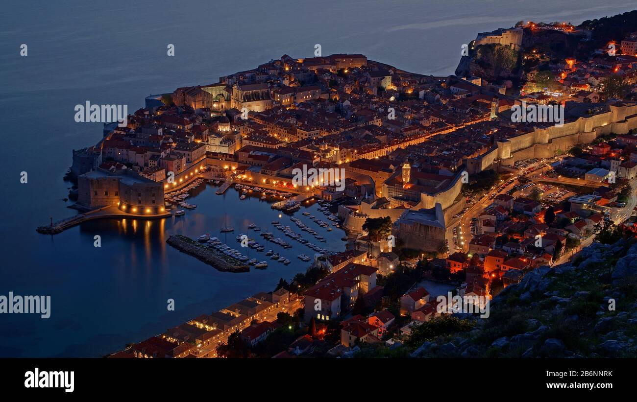 Kroatien, Dubrovnik, Daemmerung, Foto Stock