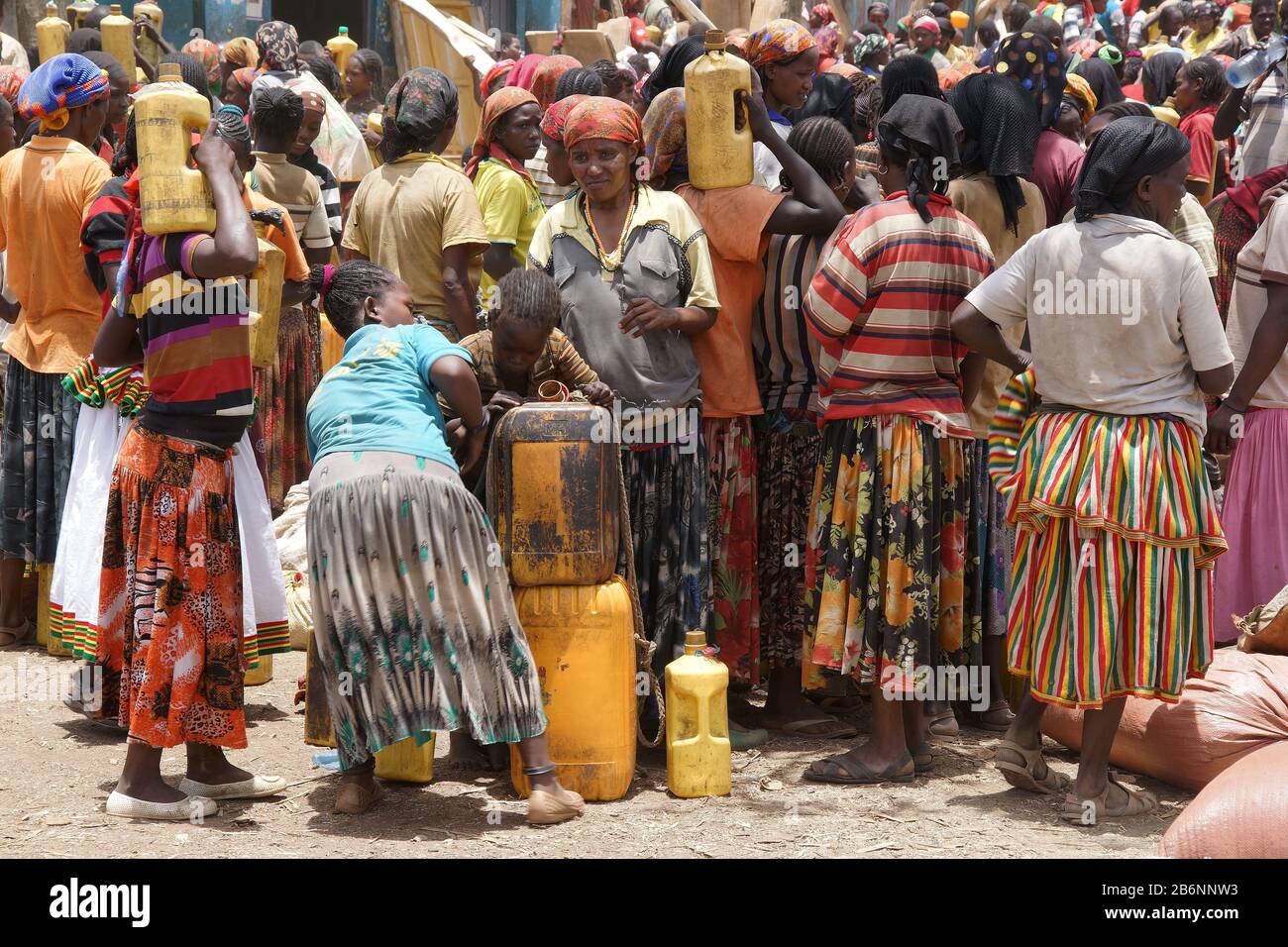 Afrika, Aethiopien, Konzo Markt Foto Stock