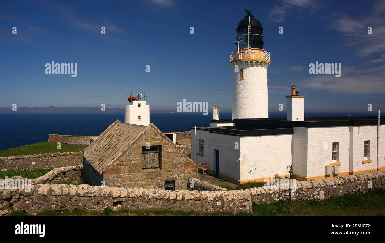 Europa, Schottland, Grossbritannien, Inghilterra, Landschaft, Faro Di Dunnet Head, Leuchtturm, Foto Stock