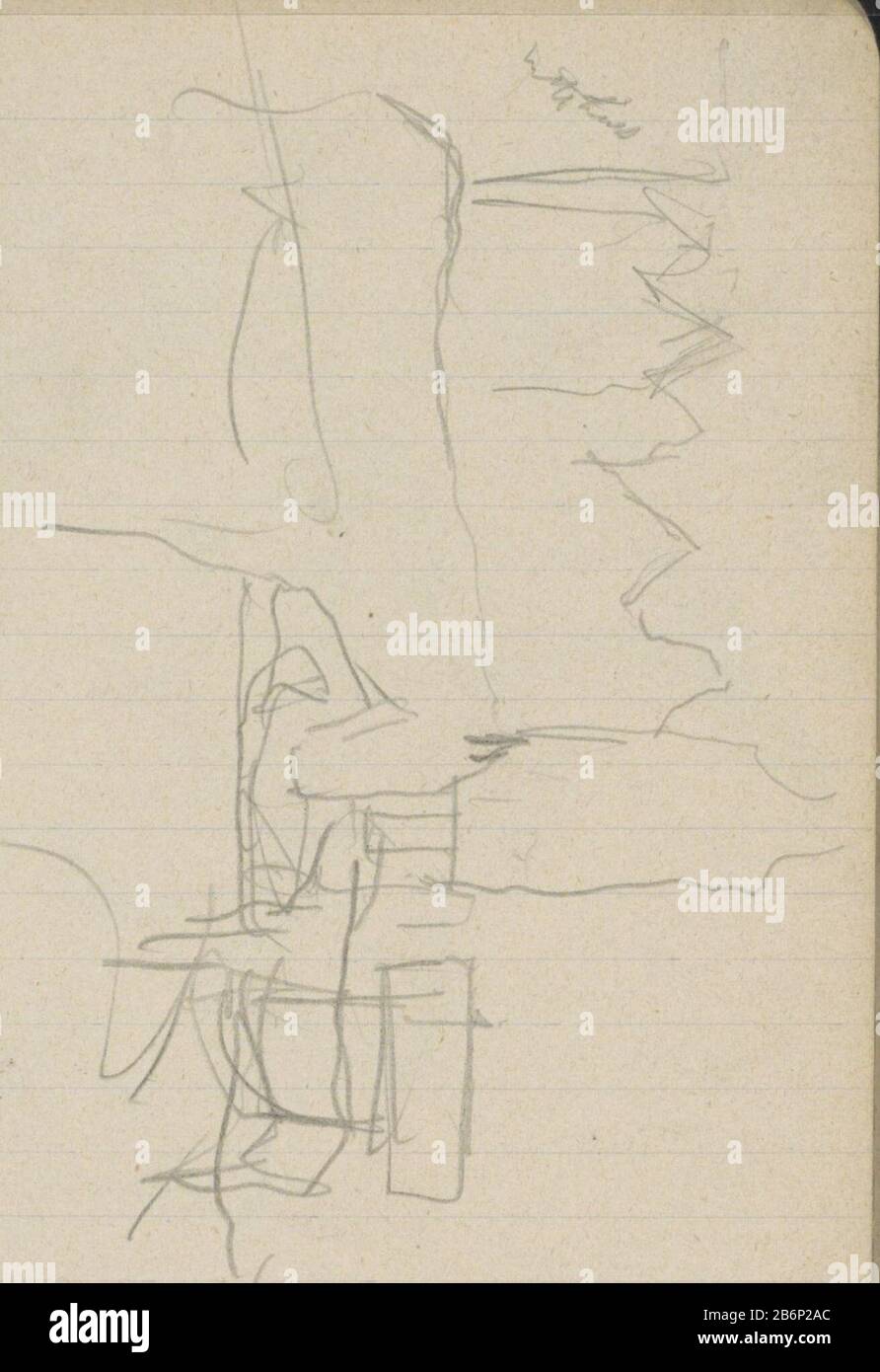 Gezicht ad Amsterdam ha incontrato rijtuigen Faccia ad Amsterdam con vetture tipo oggetto: Foglio di Sketchbook numero articolo: RP-T-1924-63-58 Iscrizioni / marchi: Colore nota descrizione scritta a mano: Pagina 58 di uno sketchbook con 32 bladen. Produttore : artista George Hendrik Breitner Place fabbricazione: Amsterdam Dating: CA. 1903 caratteristiche Fisiche: Matita su carta rivestita materiale: Carta rivestita oggetto matita: Architettura Civica; edifici; abitatiquattro ruote, veicolo disegnato da animali, ad esempio: Cabina, carrozza, carrozza a cavalli dove: Amsterdam Foto Stock