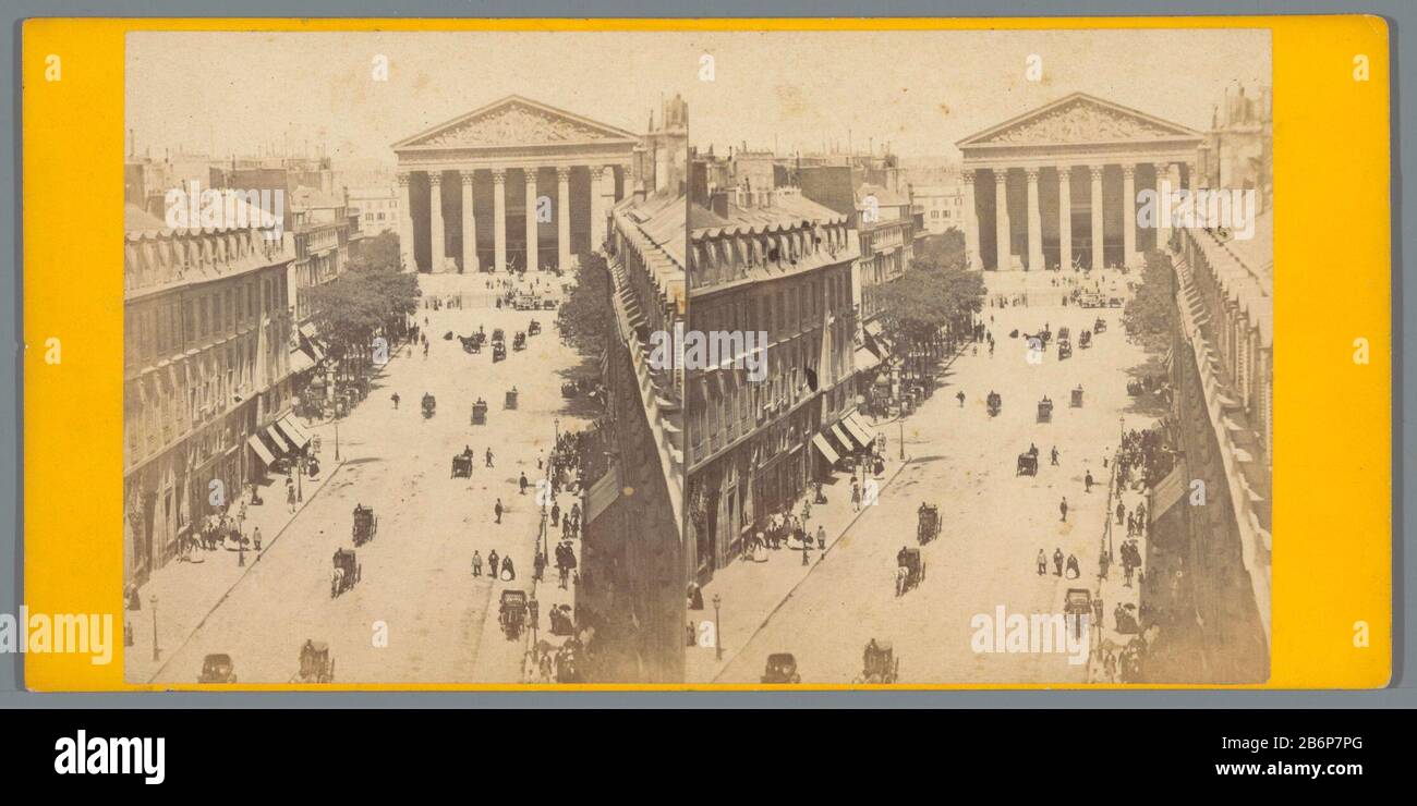 Gezicht op la Madeleine in Parijs la Madeleine (titel op object) View of la Madeleine in Parijsla Madeleine (title object) Property Type: Stereo picture Item number: RP-F F05581 Manufacturer : Photographer: Anonymous Place manufacture: Paris Date: CA. 1850 - ca. 1880 Materiale: Carta cartone Tecnica: Albume dimensioni di stampa : mezzo secondario: H 86 mm × W 175 mm Oggetto: Chiesa (esterno) trazione animale, veicolo trafilato (trasporto ecc.) Dove: Madeleine Foto Stock