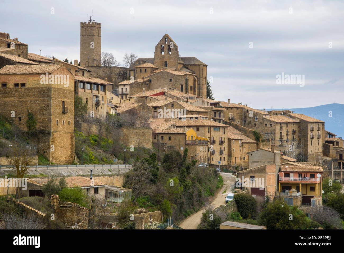 SOS del Rey Catolico borgo medievale nella provincia di Saragozza, Spagna Foto Stock