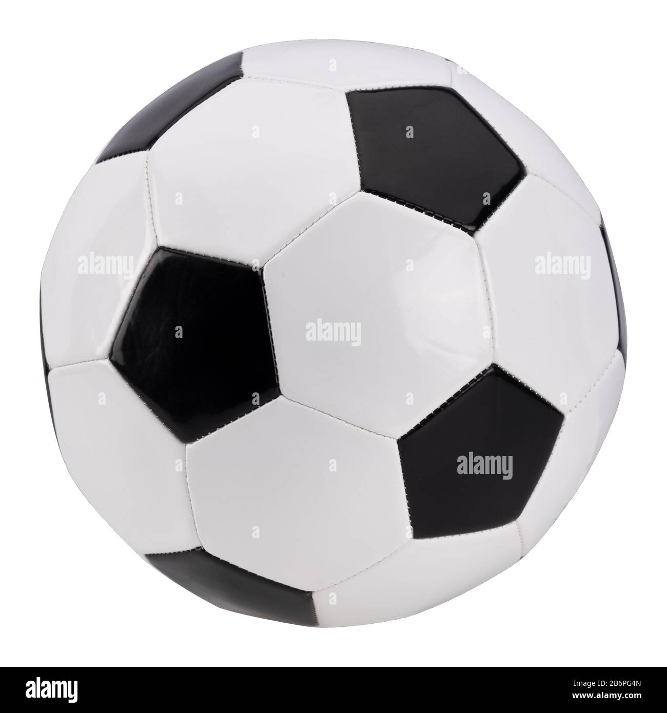 Pallone da calcio su sfondo bianco Foto Stock