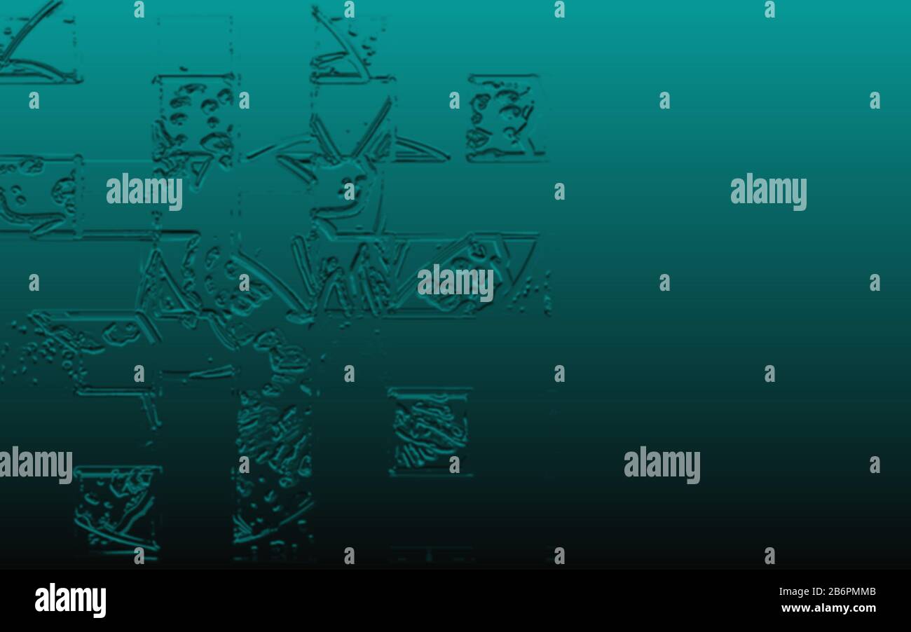 Grafica astratta in teal Foto Stock