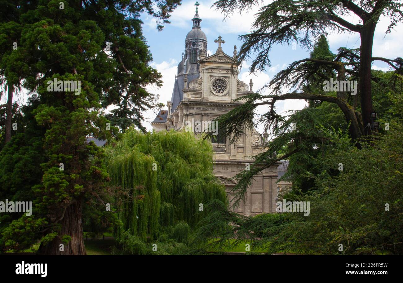 Blois chiesa e parco, Valle della Loira Foto Stock