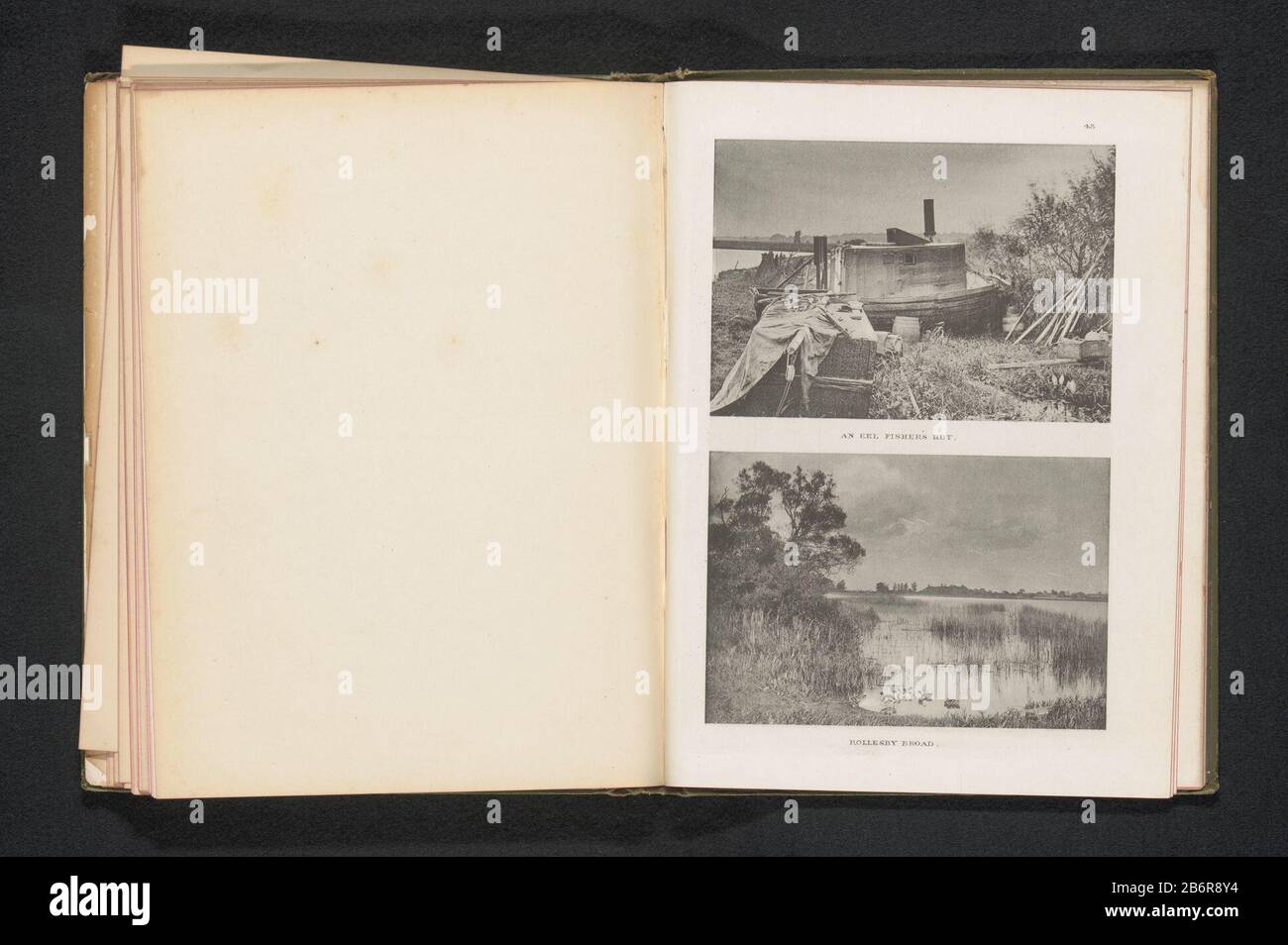 Gezicht op een vissershut An eel fisher's Hut (titel op object) View of a vissershutAn eel fisher's Hut (title object) Property Type: Photomechanical print page Item number: RP-F 2001-7-1162-84 Manufacturer : Photographer: John Payne Jenningsclichémaker: Ashtead Standing Photo Printing Place manufacture : fotografo: Norfolkérey: Surkémaker: Circa 1886 - o per 1891 Materiale: Carta Tecnica: Misure di pressione leggera: Impresso: H 80 mm × W 115 mmToelichtingPent pagina 43. Cabina, cabina, pesca Lodge (sport) Dove: Norfolk Foto Stock