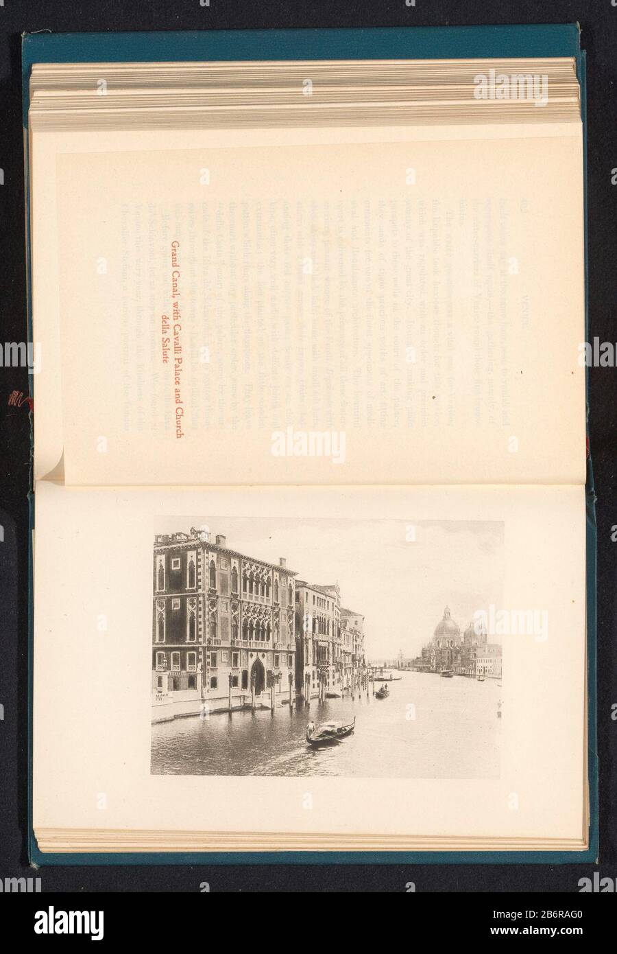 View of the Grand Canal in Venice Property Type: Photomechanical print page Item number: RP-F 2001-7-557-27 Iscrizioni / marchi: Title, also print, printed: 'Grand Canal, with cavalli Palace and Church della Salute' fabbricante : fotografo: Anoniemclichémaker: AW Elson & Co.Plats fabbricante: Fotografo: Venetiëclichémaker: Boston Data: CA. 1882 - ca. 1892 Materiale: Carta Tecnica: Dimensioni della fotoincisione: Stampa: H 93 mm × W 126 mmToelichtingPrent pagina anteriore 402. Oggetto: Canali, acqua (in città) Dove: Canal Grande Foto Stock