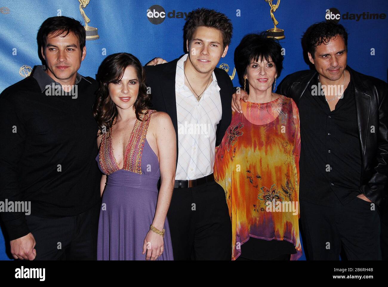 Cast "General Hospital" - Tyler Christopher, Kelly Monaco, Scott Clifton, produttore esecutivo Jill Farren-Phelps e Maurice Benard alla cena ABC Daytime Emmy Nominees tenutasi a Spago a Beverly Hills, California. La manifestazione si è svolta venerdì 31 marzo 2006. Photo by: SBM / PictureLux - All Rights Reserved - file Reference N° 33984-1127SBMPLX Foto Stock