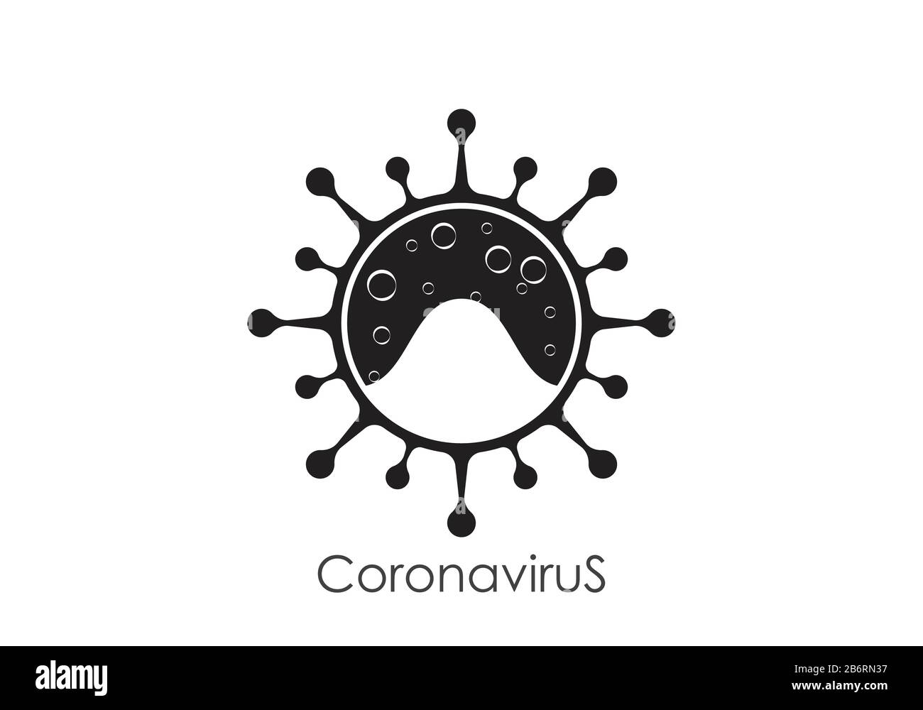 Logo Corona virus Cells simbolo disegno vettore Illustrazione. Illustrazione Vettoriale