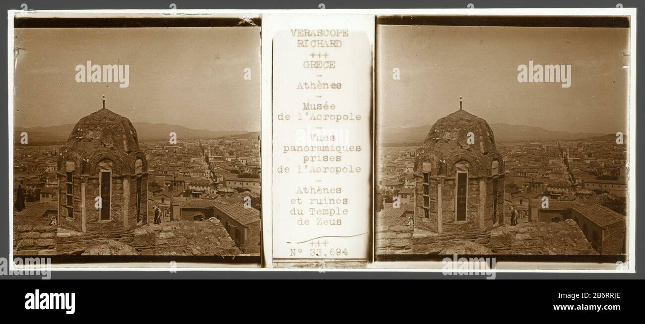 Grèce, Athènes, Vue Gèneral del' Acropole by Photographie originale / Original p