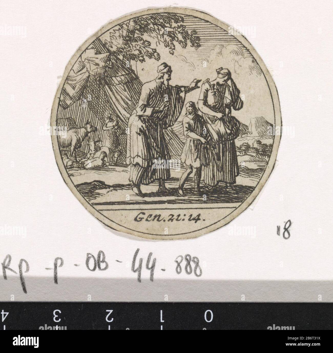 Hagar wordt weggezonden Hagar e Ismael essere mandati via da Abraham (Gen. . 21:14). Produttore : stampatore Jan Luyken Editore: Willem Goeree (II) Editore: David Goeree luogo di produzione: Amsterdam Data: 1700 caratteristiche Fisiche: Materiale di incisione: Tecnica della carta: Dimensioni di incisione: Foglio: D 45 mmToelichtingBoekillustratie Willem Goeree. Mosaize storia del mariakerke ebraico. Amsterdam: Willem & David Goeree, 1700. Oggetto: Bando di Agar e Ismael (Genesi 21: 9-21) Foto Stock