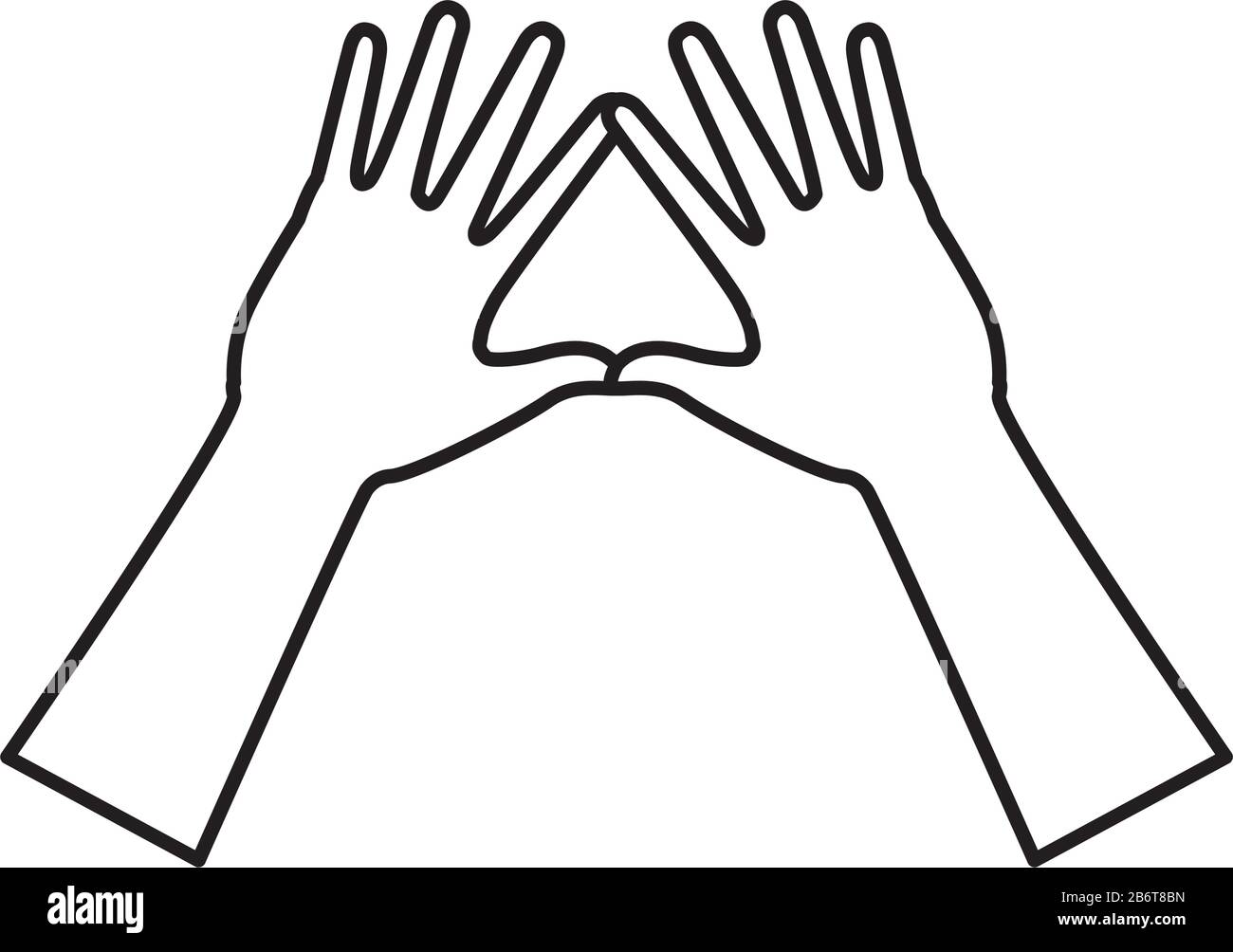 interracial mani umano isolato icona Illustrazione Vettoriale