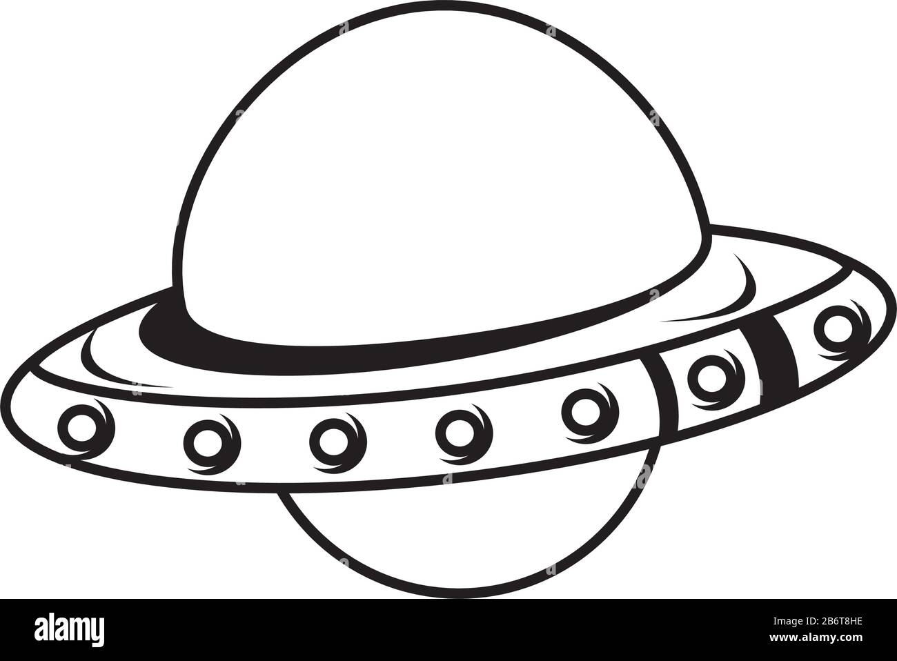 icona di volo ufo spazio isolato Illustrazione Vettoriale