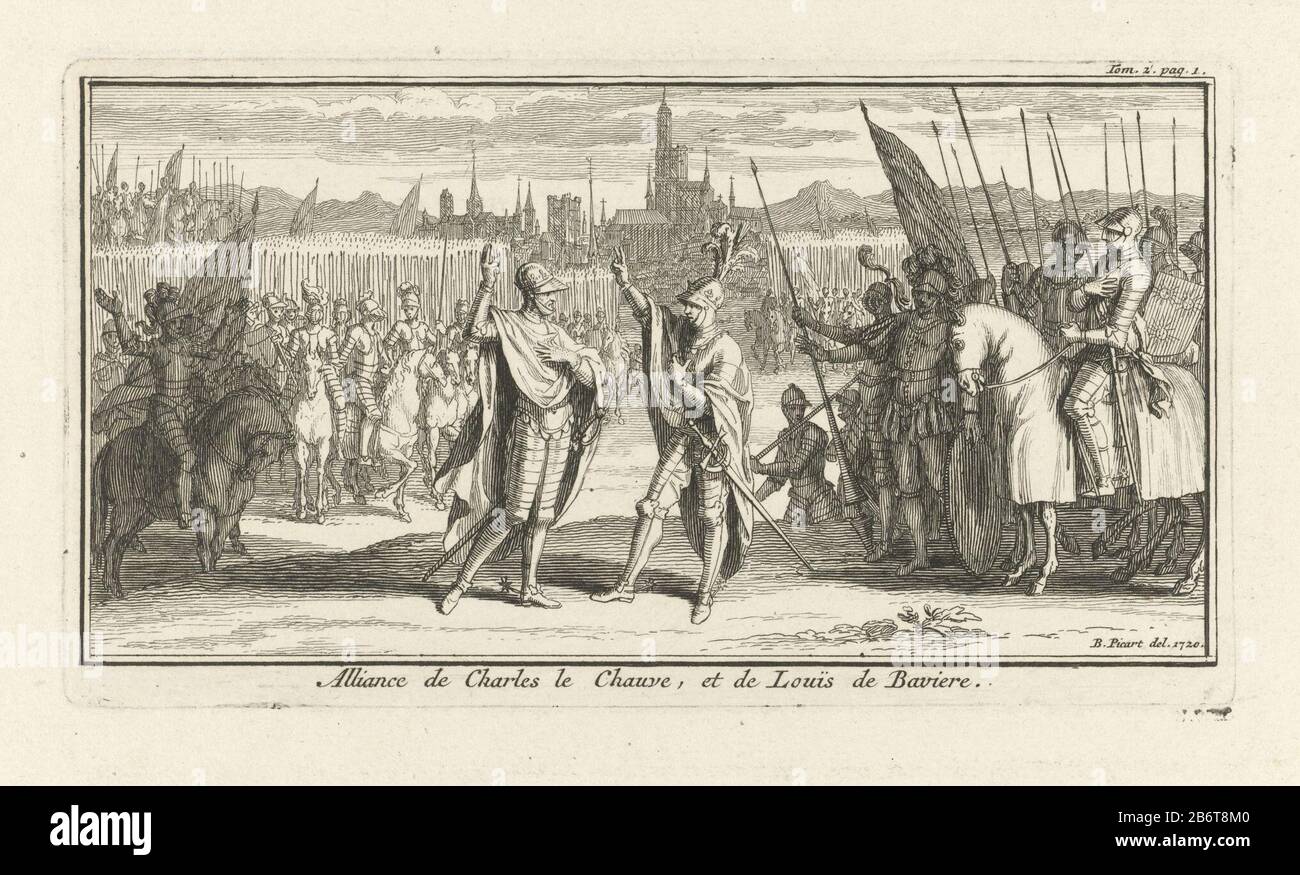 Heilige Franciscus aan voet van kruis van Christus Les Conformitez de St Francois avec Gesù-Cristo (titel op Object) San Francesco d'Assisi abbracciando l'albero Dove: Il Cristo crocifisso è stato inchiodato. I rami incantano in francese riferendosi all'incarnazione di Cristo nell'heilige. Produttore : stampatore: Bernard Picart datazione: 1683 - 1733 caratteristiche Fisiche: Incisione ed engra materiale: Carta Tecnica: Incisione / engra (processo di stampa) dimensioni: Bordo della lastra: H 245 mm × W 156 mm Soggetto: San Francesco d'Assisi abbracciando Cristo sulla croce (+ variante) Foto Stock