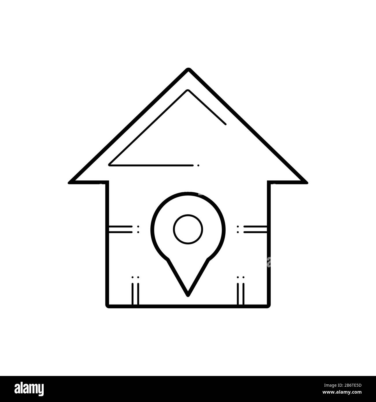 Icona posizione casa Illustrazione Vettoriale
