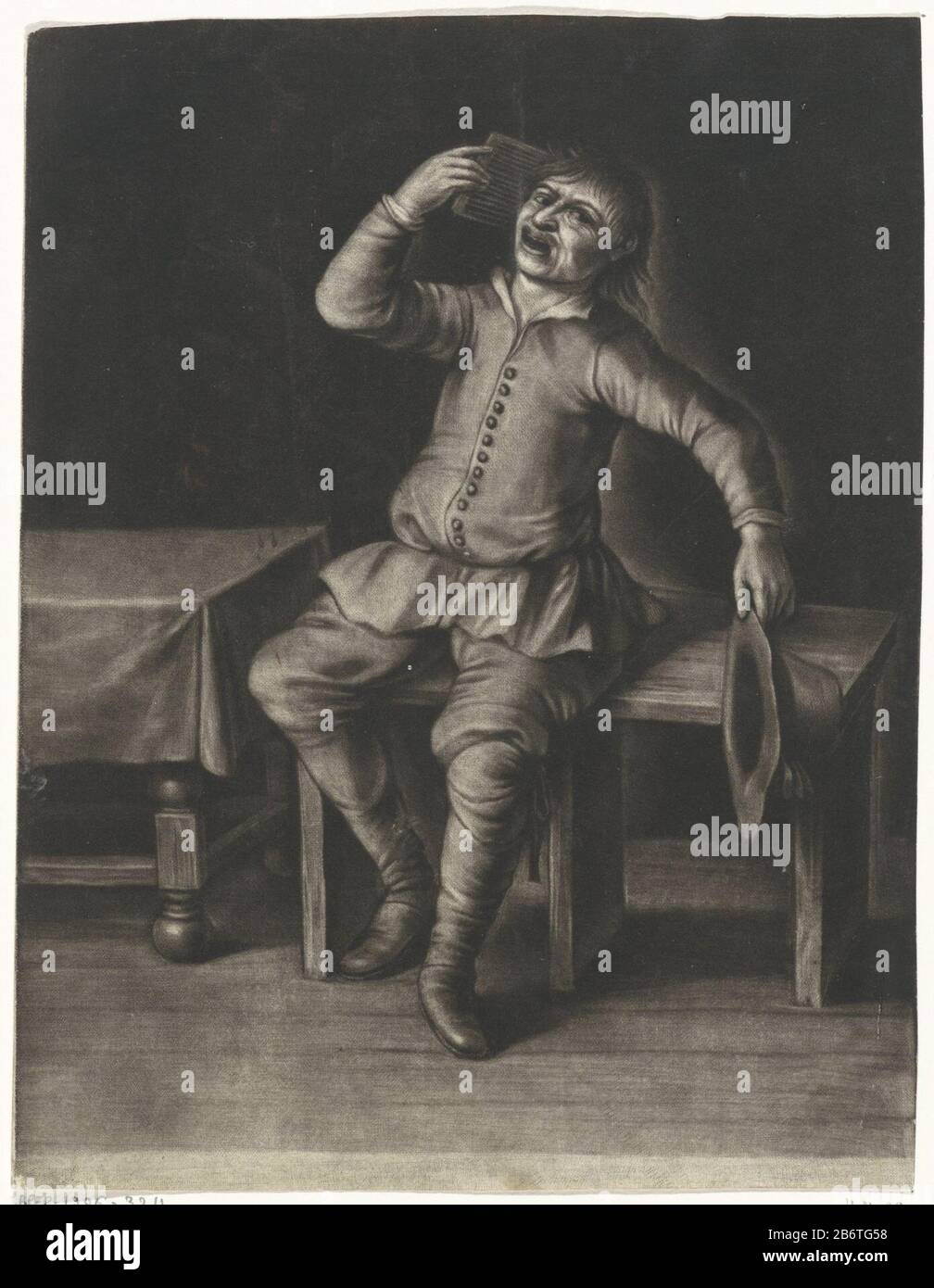 Het Gevoel een man kamt zijn haar Feeling a man combing his hair tipo oggetto: Immagine numero articolo: RP-P-1906-3211Catalogusreferentie: Hollstein Dutch 284 Iscrizioni / marchi: Collector's mark, vero, stampato: Lugt 2228 fabbricante : stampatore Jacob Golenaar disegno: Andries Entrambi (possibile) Luogo fabbricazione: Amsterdam Data: 1670 - 1724 caratteristiche Fisiche: Mezzotinta materiale: Carta Tecnica: Mezzotinta dimensioni: Foglio: H 236 mm (taglio) × b 181 mmToelichtingMogelijk fa parte di una serie. Oggetto: Comb, spazzola e altri strumenti per la sensibilità (uno dei cinque sensi) (cura dei capelli) Foto Stock