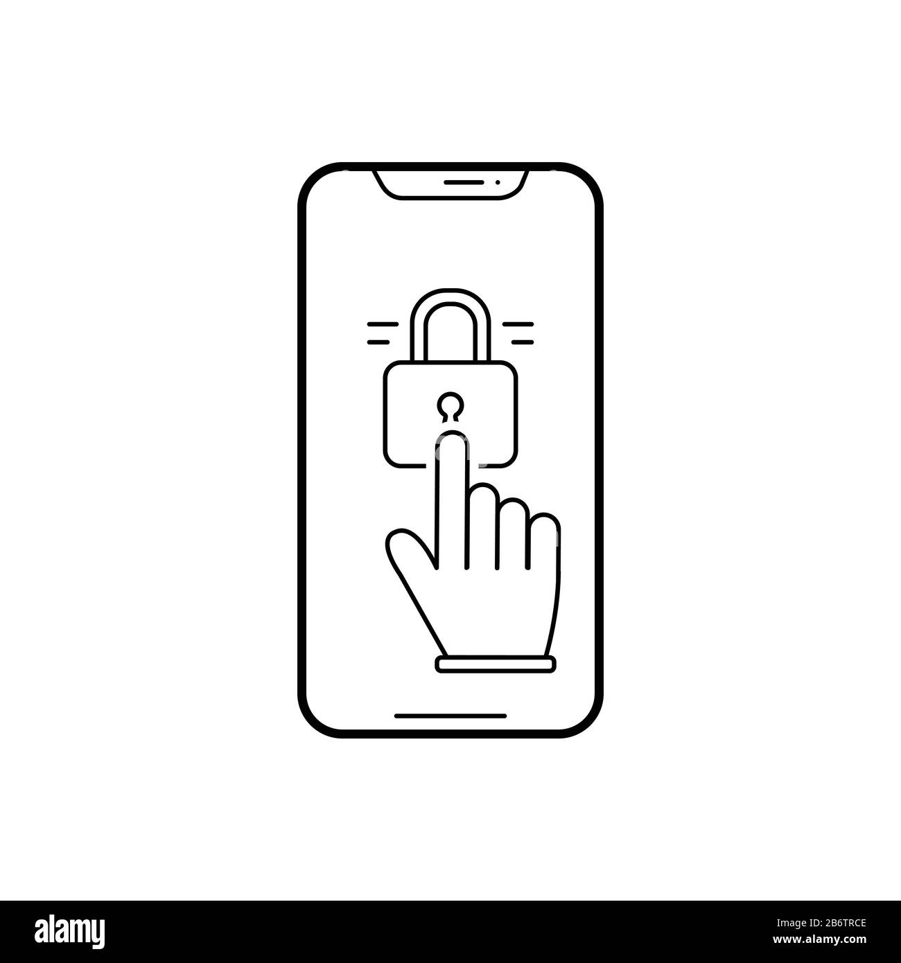 Icona Blocca schermo Illustrazione Vettoriale