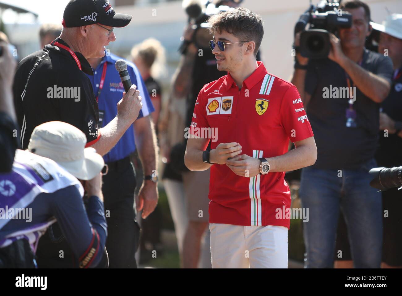Albert Park, Melbourne, Victoria, Australia. 12th Mar, 2020. Fia Formula Uno World Championship 2020 - Formula Uno Rolex Australian Grand Prix - Melbourne Walk - No.16 Charles Leclerc ( Monaco ) Racing For Scuderia Ferrari Mission Winnnow - Image Credit: Brett Keating/Alamy Live News Foto Stock