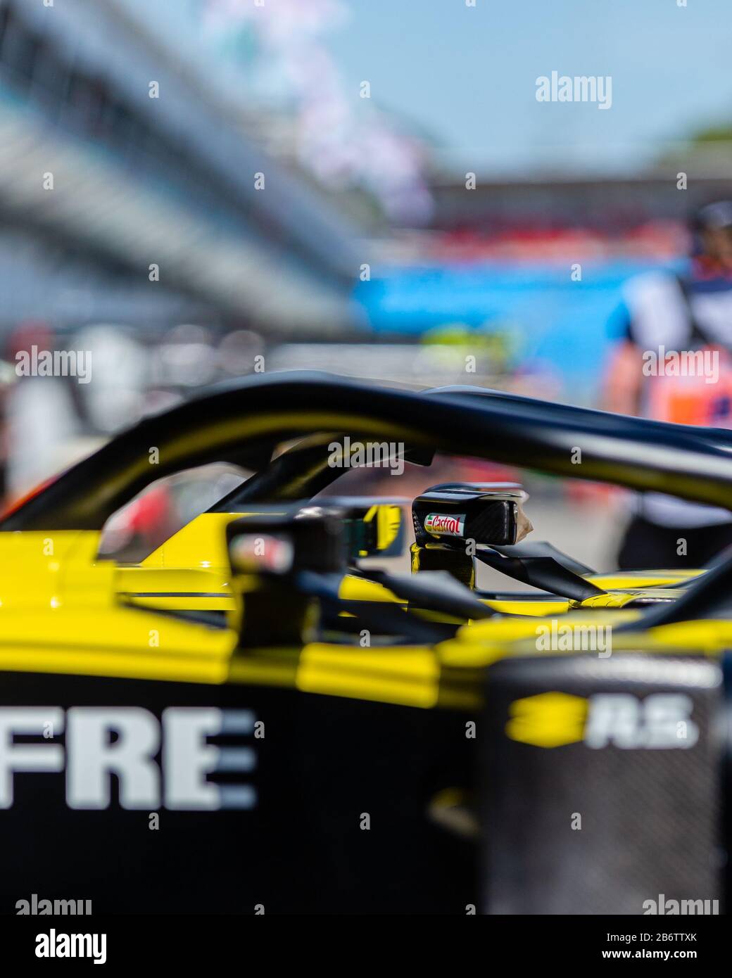 Melbourne, Australia, 12 Marzo 2020. Renault F1 auto in Pit Lane durante il Rolex Australian Grand Prix di Formula 1, Melbourne, Australia. Credito: Dave Hewison/Alamy Live News Foto Stock