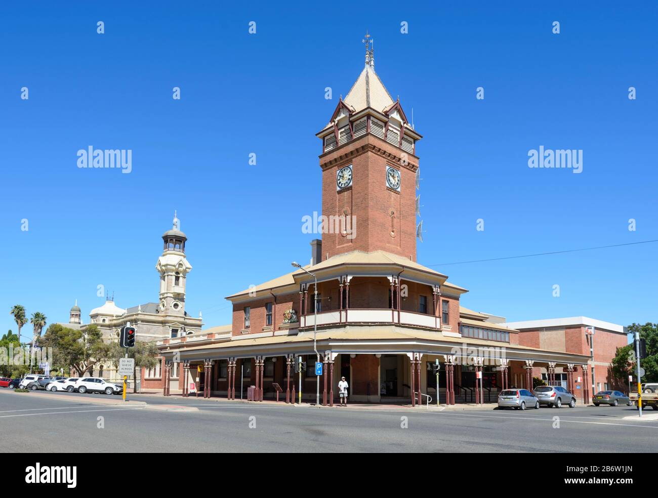 Vista Dell'Heritage-Listed Post Office Building, 1892, Argent Street, Broken Hill, New South Wales, Nsw, Australia Foto Stock