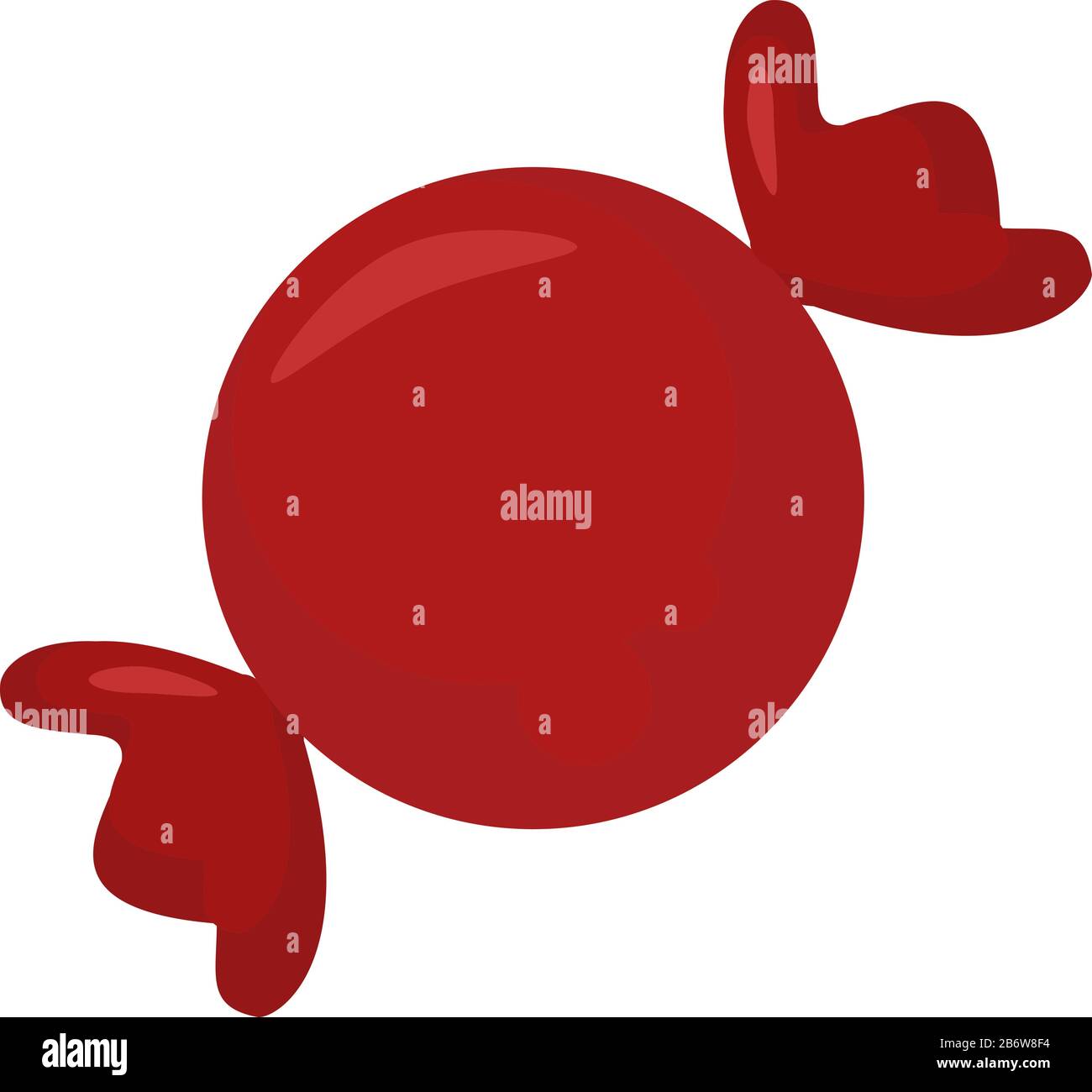 Caramelle rosse, illustrazione, vettore su sfondo bianco. Illustrazione Vettoriale