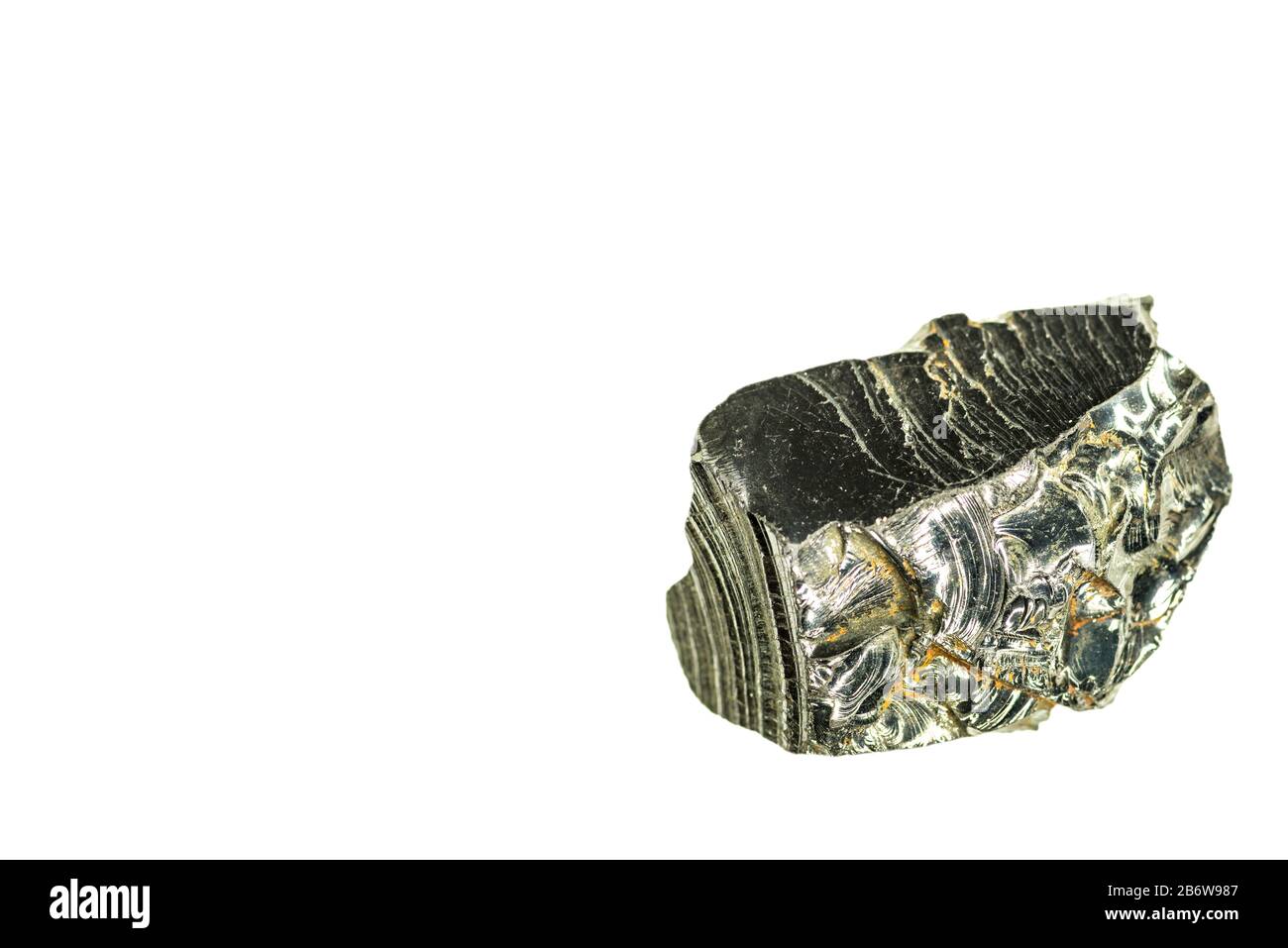 Shungite, primo piano della misteriosa pietra Karelia Foto Stock