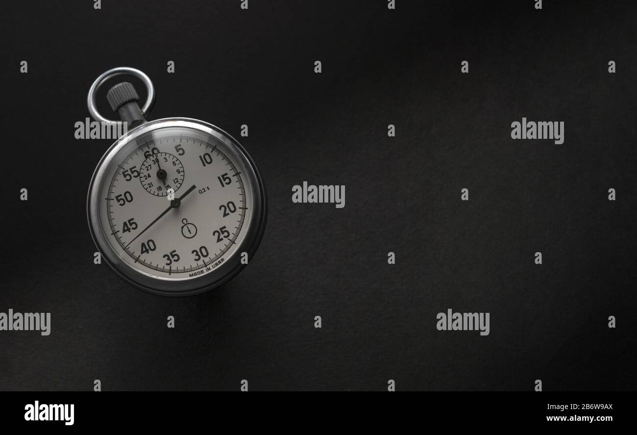 Cronometro vintage che conta il tempo trascorso. Foto Stock