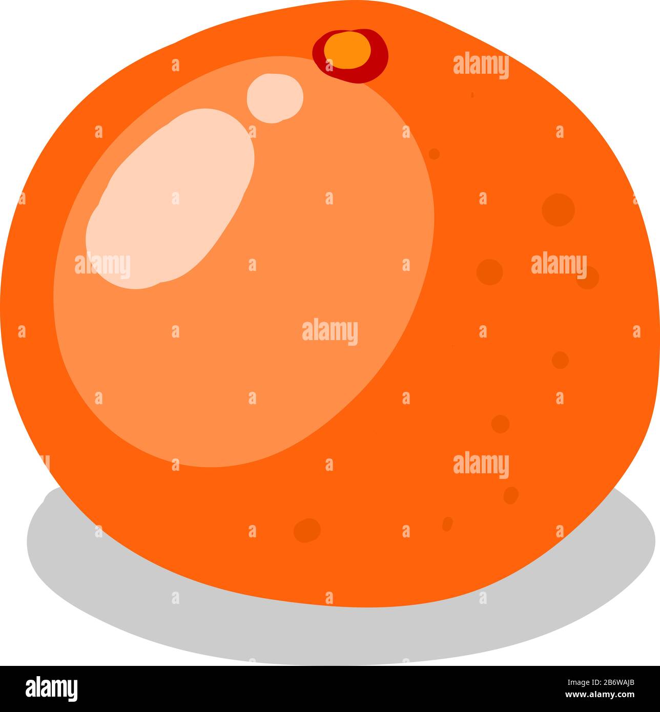 Appartamento Arancio, illustrazione, vettore su sfondo bianco. Illustrazione Vettoriale