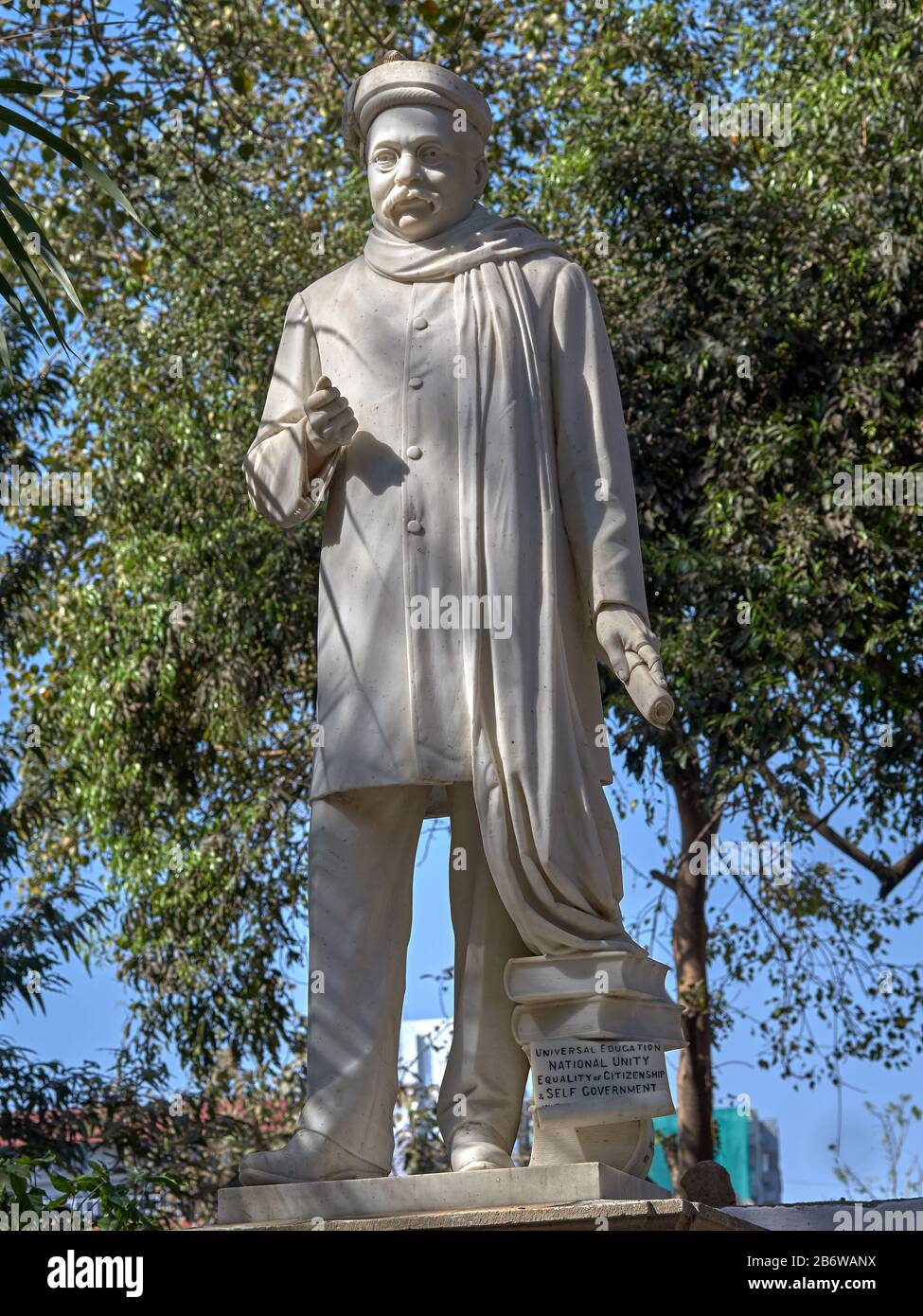 03 Mar 2020 Statua di Gopal Krishna Gokhale patriota e statista ; Bombay Fort Mumbai ; Maharashtra ; India Foto Stock