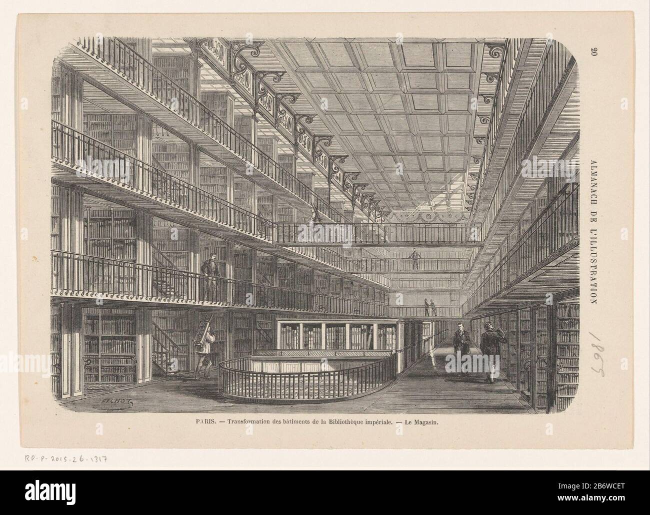 All'interno della Biblioteca impériale poco prima dello spostamento. Le stampe sono persone diverse, tra le quali due portanti. Superiore sinistro numerato 20. Produttore : stampatore Charles Fichot (edificio elencato), progettato da Charles Fichot (edificio elencato) Datato: 1869 caratteristiche Fisiche: Legno engra materiale: Carta Tecnica: Legno engra dimensioni: Foglio: H 184 mm × W 259 mmToelichtingPrent provengono da Almanach de l'Illustration. Oggetto: Porter, biblioteca bearerpublic Foto Stock All'interno della Biblioteca impériale poco prima dello spostamento. Le stampe sono persone diverse, tra le quali due portanti. Superiore sinistro numerato 20. Produttore : stampatore Charles Fichot (edificio elencato), progettato da Charles Fichot (edificio elencato) Datato: 1869 caratteristiche Fisiche: Legno engra materiale: Carta Tecnica: Legno engra dimensioni: Foglio: H 184 mm × W 259 mmToelichtingPrent provengono da Almanach de l'Illustration. Oggetto: Porter, biblioteca bearerpublic Foto Stock