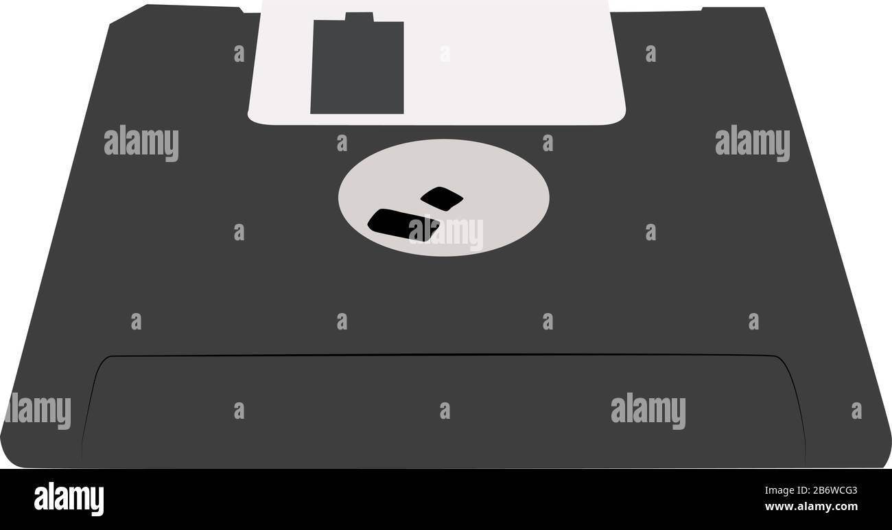 Disco floppy, illustrazione vettore su sfondo bianco. Illustrazione Vettoriale