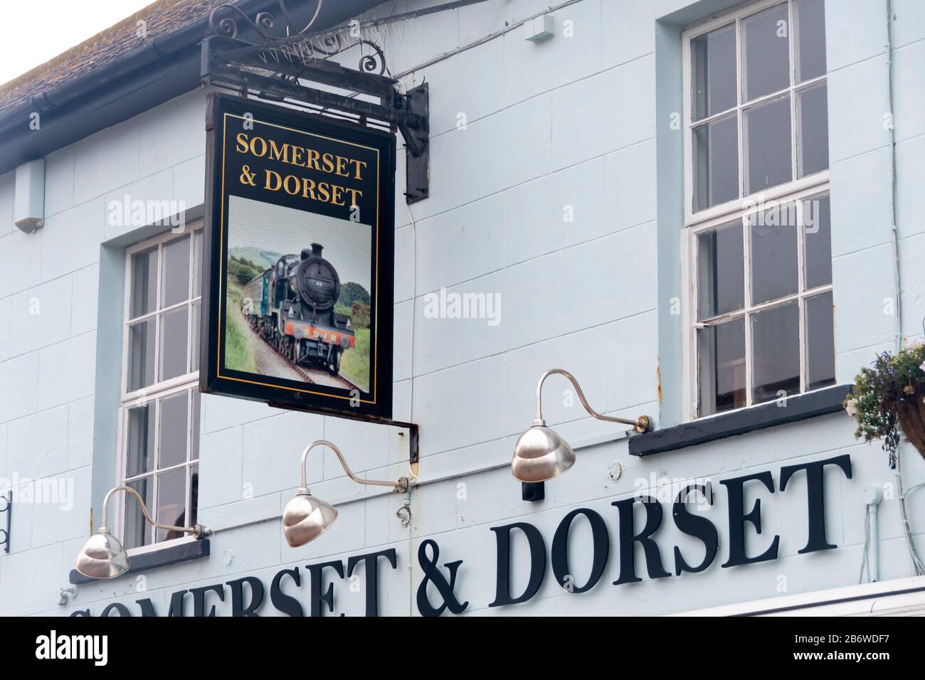 'Somerset and Dorset' Hotel, Burnham, Somerset, Inghilterra, prende il nome dall'ora chiusa Somerset and Dorset Railway. Foto Stock