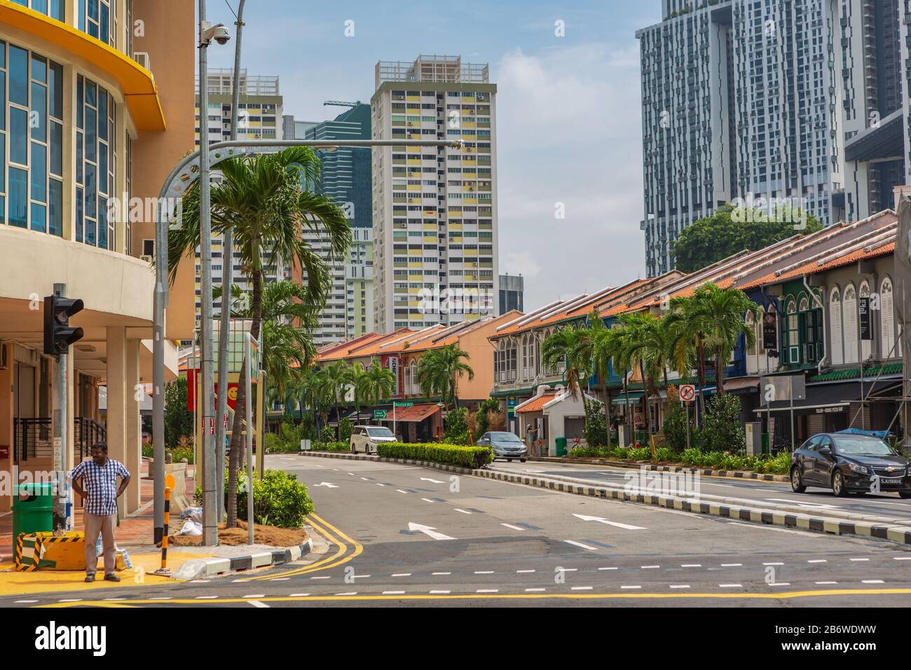 SINGAPORE, Singapore - circa settembre, 2017: strade della città di Singapore, Singapore. Foto Stock