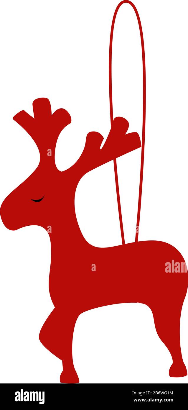 Cervo rosso, illustrazione, vettore su sfondo bianco. Illustrazione Vettoriale