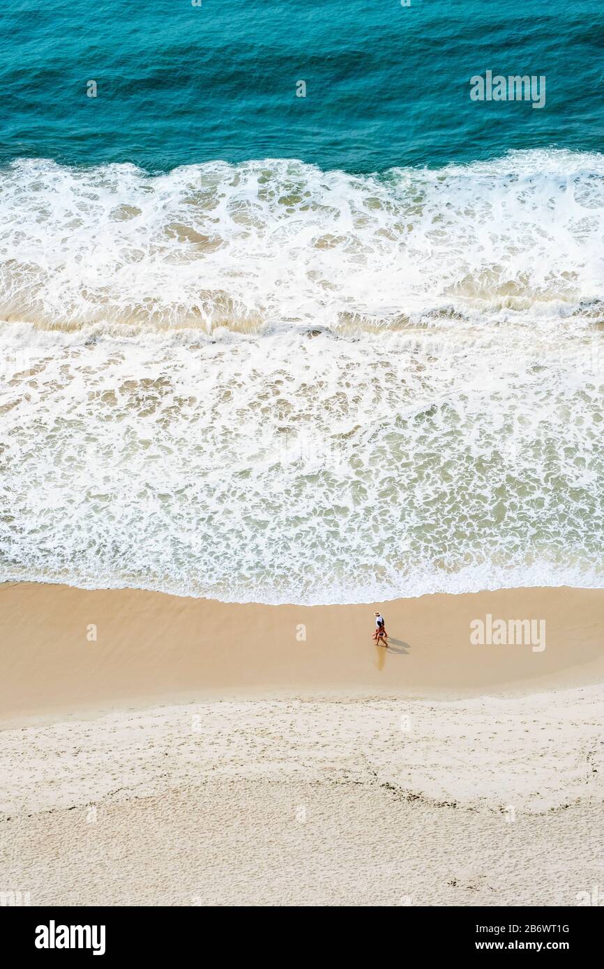 Spiaggia di Copacabana a Rio de Janeiro in Brasile Foto Stock