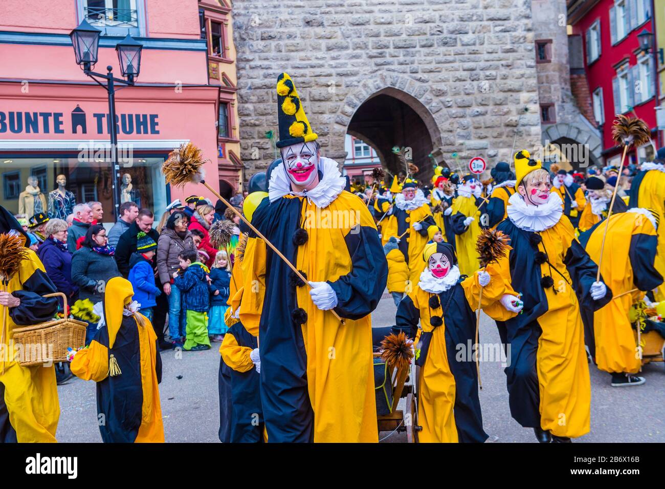 Partecipanti al Carnevale di Rottweil in Rottweil , Germania Foto Stock