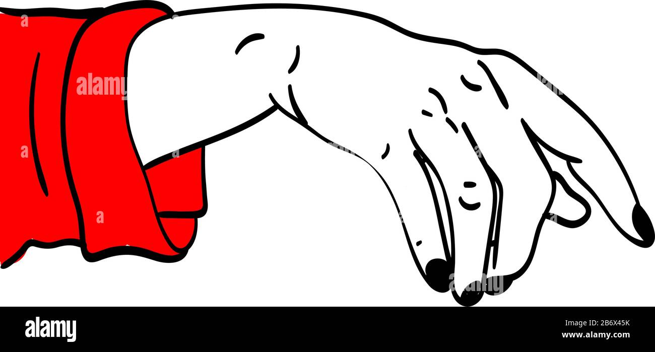 Mano donne, illustrazione, vettore su sfondo bianco. Illustrazione Vettoriale