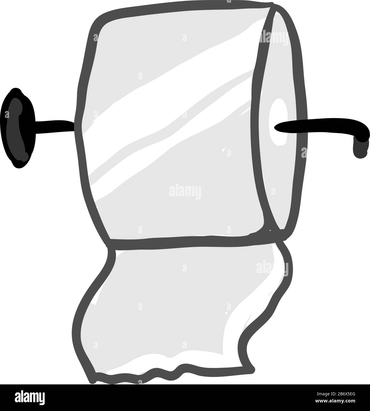Carta igienica Hang, illustrazione, vettore su sfondo bianco. Illustrazione Vettoriale