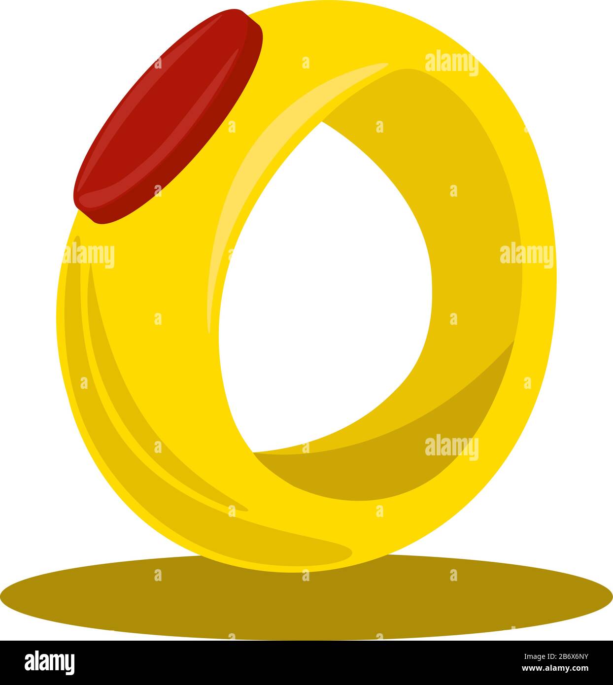 Anello d'oro, illustrazione vettore su sfondo bianco. Illustrazione Vettoriale