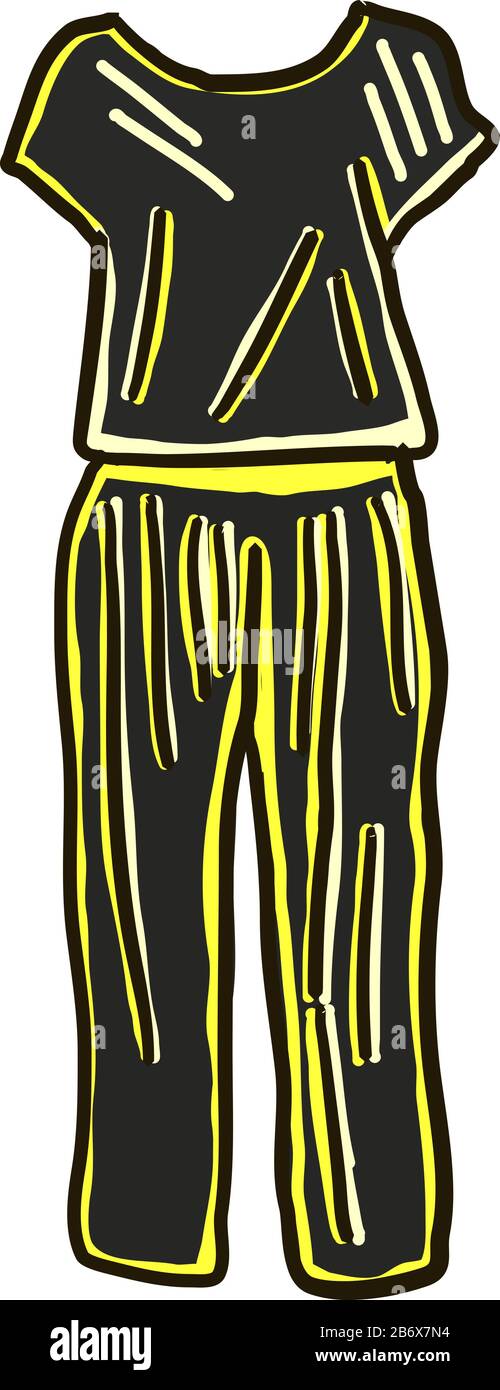 Tuta piatta, illustrazione, vettore su sfondo bianco. Illustrazione Vettoriale