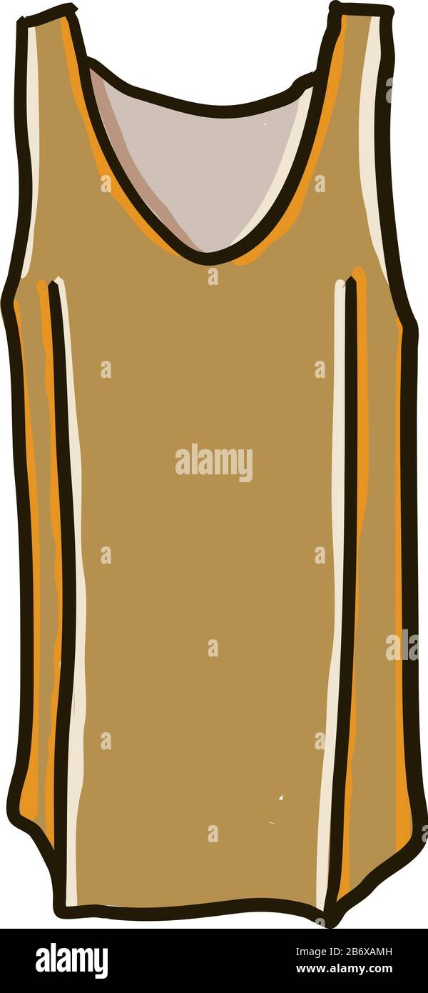 Camicia marrone, illustrazione, vettore su sfondo bianco. Illustrazione Vettoriale