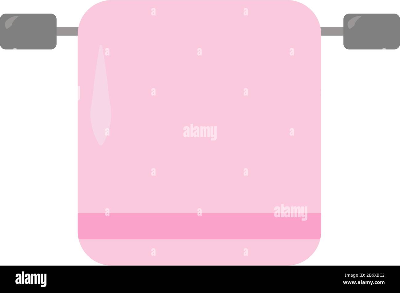Asciugamano rosa, illustrazione, vettore su sfondo bianco. Illustrazione Vettoriale