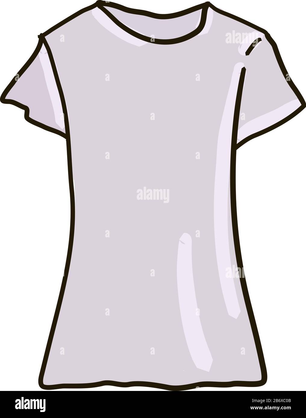 Una camicia bianca, illustrazione vettore su sfondo bianco. Illustrazione Vettoriale
